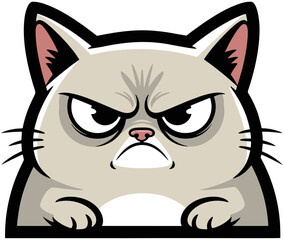 Obraz premium Cute Cat Illustration Funny Cartoon T-Shirt