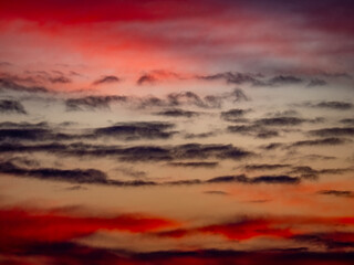 Fototapeta premium Bunter Abendhimmel nach Sonnenuntergang
