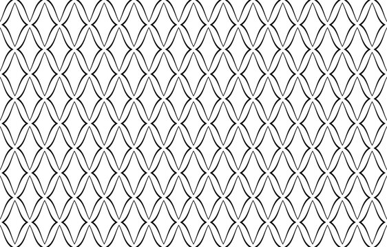 Abstract Seamless Geometric Ovals and Diamonds Pattern.