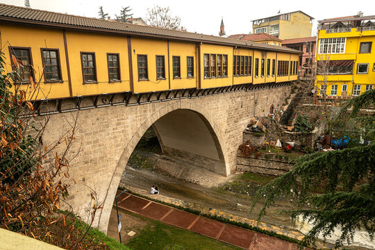 The Bazaar Bridge is located in Bursa. It was built in 1442 by Hacı Muslihiddin, the son of Irgandılı Ali. It is one of only four bridges of this type in the world.