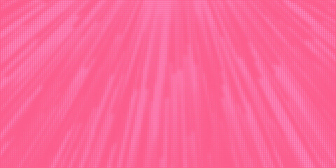 Pop art pink background in retro comic book style with halftone texture. Superhero cartoon fun backdrop design