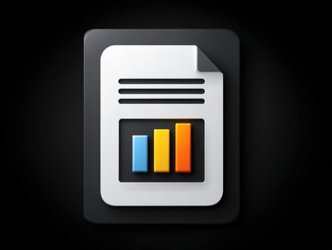 report icon isolated on a transparent background ar 43