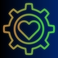 Bright Heart and Gears Design