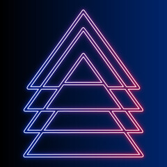 Bright Neon Triangle Layers