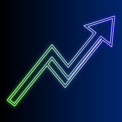 Rising Chart With Neon Glow