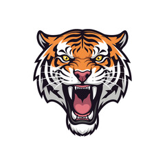 Fierce Tiger Head Illustration