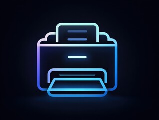 printer icon isolated on a transparent background ar 43