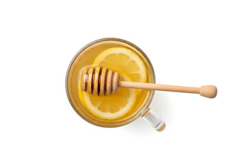 Hei&szlig;e Zitrone im Glas mit Honig