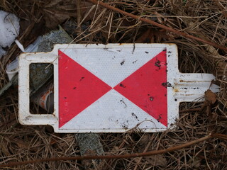 Train end sign, which is attached to the end of the train to show that the train is complete