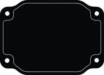 Mounting Board silhouette vector art Illustration