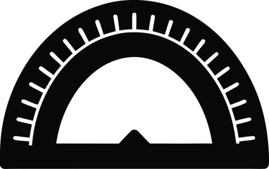 Protractor silhouette vector art Illustration