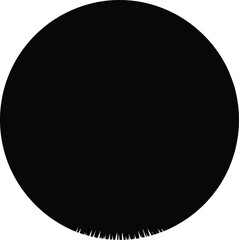 Round Brush silhouette vector art Illustration