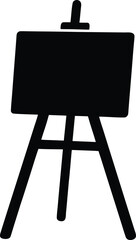 Table Easel silhouette vector art Illustration