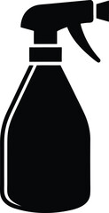 Water Spray Bottle silhouette vector art Illustration