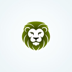 Obraz premium lion face logo, lion logo, colourful logo, lion face, beard, king , lion ki