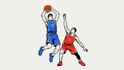 Young student pointing at educational icons representing knowledge and learning