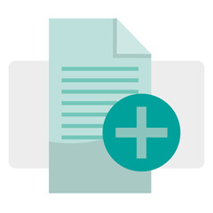 Create document icon. New paper Vector. File creation symbol. Professional digital project storage graphic