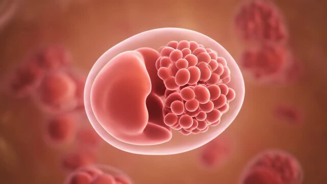 3D Visualization of Early Human Embryo Cell Division in Amniotic Fluid