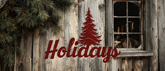 Cozy wooden wall holiday scene lifestyle minimal