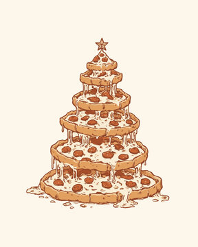 Pizza Christmas Tree