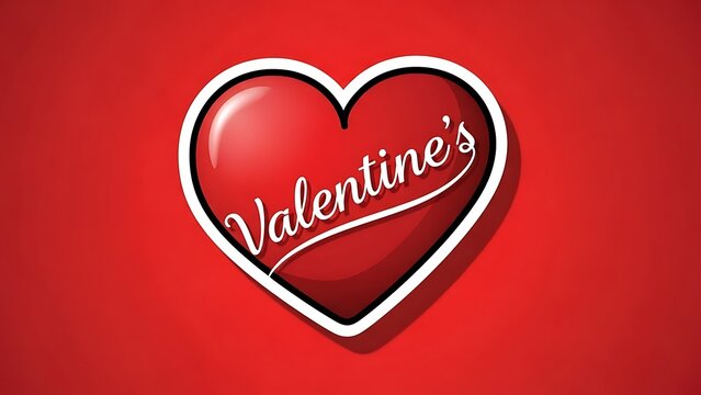 Vibrant red backdrop featuring a prominent circular frame and an abundance of small hearts, symbolizing deep affection