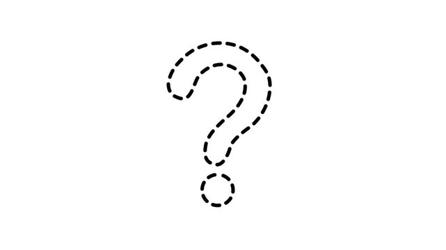 question mark on white background, Animated colorful question mark collection, inquiry symbols for faq help and support