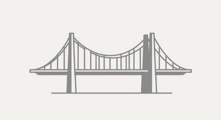 Obraz premium suspension bridge icon