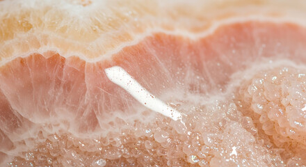 Fototapeta premium Pink and Orange Banded Agate Stone Texture Macro Close-up graphic design