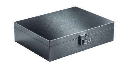 Elegant brushed metal box with latch