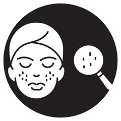 Problem Skin icon, Acne Care Solutions, Clear and Healthy Skin Guide, Sensitive Skin Treatment, Blemish Control Routine, vector
