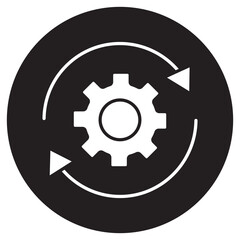 Agile Process icon, Iterative Project Management, Scrum Workflow System, Adaptive Development Cycle, Continuous Improvement Model, vector