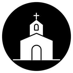 Church icon, Place of Worship, Sacred Christian Sanctuary, House of Prayer, Spiritual Fellowship Center