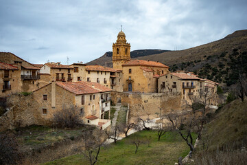 Fototapeta premium View of the historic town of Mirambel, in the province of Teruel, Autonomous Community of Aragon, Spain