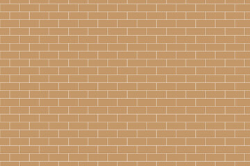 Brown brick wall pattern . Brick wall texture wallpaper background . Vector illustration