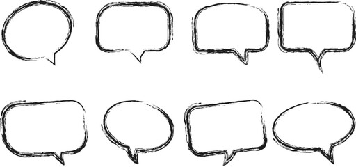 Sketch line arrow element, star, heart shape SMS . Hand drawn doodle sketch style circle, cloud speech bubble grunge element set. Arrow, star, heart brush decoration. Vector illustration