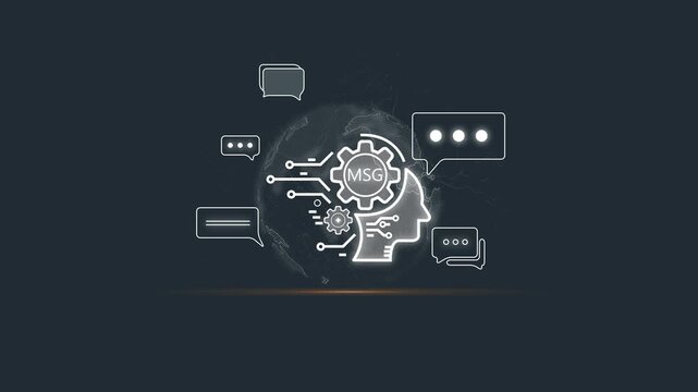 M S G Messaging Service Global Communication Network Chatbot Interface Technology Concept