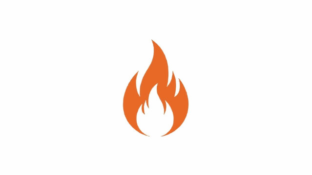 Flame icon symbol fire burning hot.