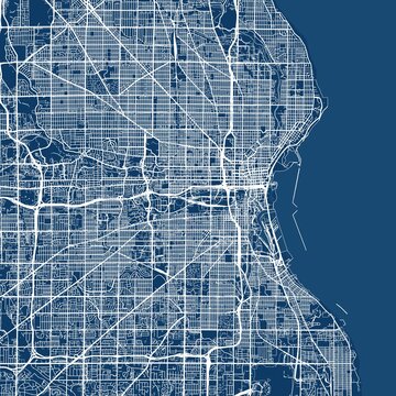 Milwaukee City Map discover intricate refined linework that frames a structured urban grid capturing the essence of a minimalist blueprint, emphasizing refined linework, with balanced composition.