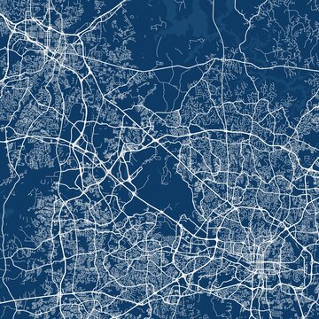 Raleigh and Durham City Map discover intricate streets buildings outlined in fine detail blueprint precision meets subtle hues in this high res raster image, emphasizing refined linework.