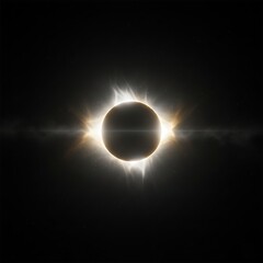 Obraz premium Eclipse of the century: celestial darkness unveiled in stunning cosmic display
