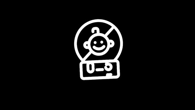 Symbol indicating age restriction for children aged 0-5, with a prohibition sign