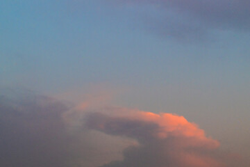 Colorful Sunset Clouds in Evening Sky
