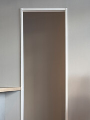 Minimalist door frame in modern interior