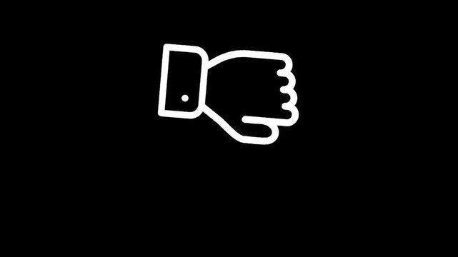 Hand gesture icon showing a fist with a cufflink on the sleeve