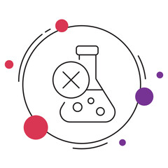 Chemical Free icon, Natural & Pure Living, Toxin-Free Lifestyle, Safe Organic Products, Clean and Green Choices, vector