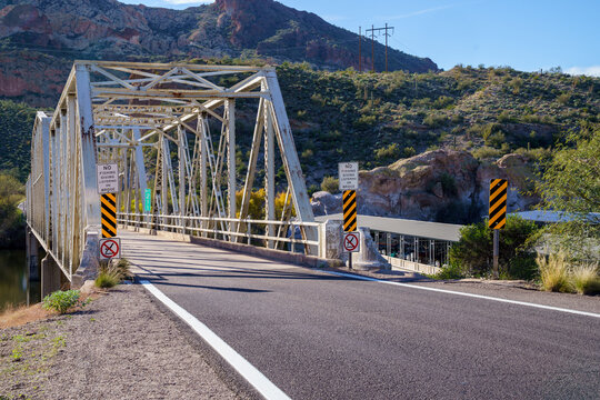One lane bridge near Canyon Lake along the Apache Trail in Arizona