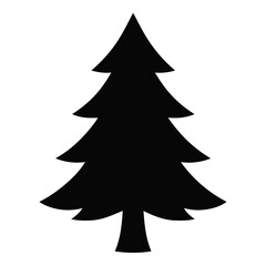 Fototapeta premium Illustration of silhouette of a fir or pine tree