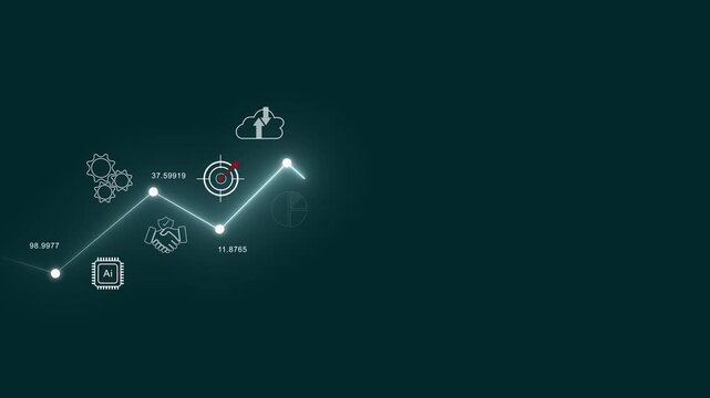 A business rocket launch investment growth, planning and starting corporate business start up aiming objective value development leadership and customer target. Motion graphics of business concept