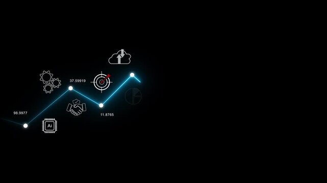 2026 New Year Business Goals Concept. Business graph point to "2026" as a staircase, steps toward achieving business goals, growth, Planning and challenge, Motion graphics of new year concept