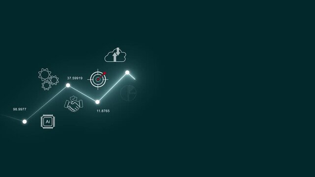 2025 New Year Business Goals Concept. Business graph point to "2025" as a staircase, steps toward achieving business goals, growth, Planning and challenge, Motion graphics of new year concept
